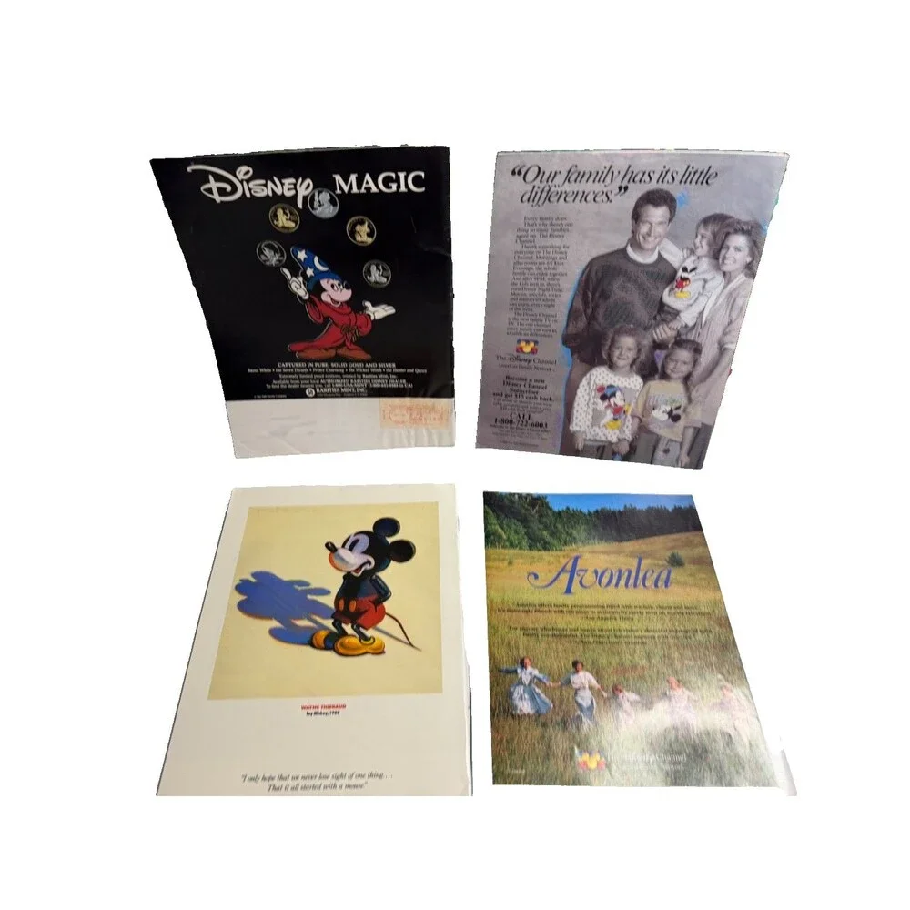 Disney News 80’s  and Mickey is Sixty Special  1988 Magazine Set of 4